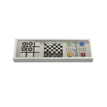 Wholesale Aluminum/Magnetic 3 in 1 Tic Tac Toe Checker and Chess Game