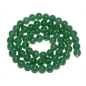 Perles rondes en aventurine verte de 12 mm