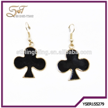 Simple designed earring alloy pendant black drip earring