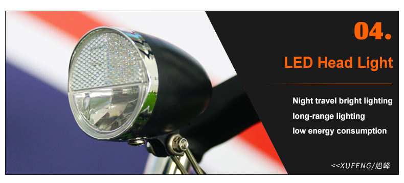 electric bicycle with led light