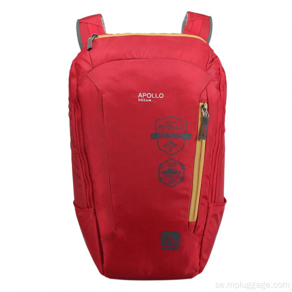 Röd resväska ryggsäck vandringskolväska