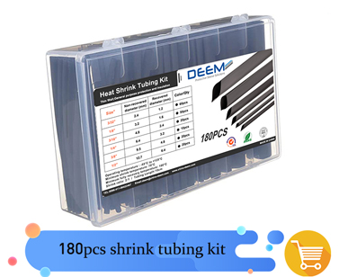 DEEM Customized label logo printing 9 pcs heat shrink tube kit for wire insualtion