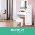 Dressing Table Mirror Stool Jewellery Cabinet