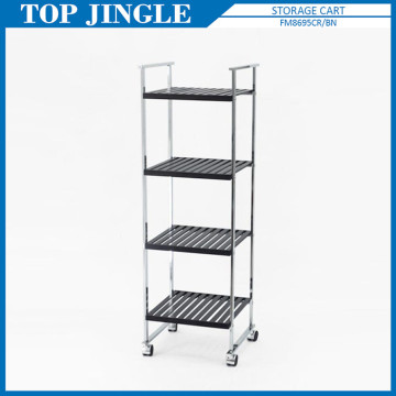 Simple Wooden Platform Trolley for Living Room Storage