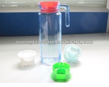 Shanghai quality 1L wonderful high clear juice octagonal glass pitcher