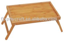 Natural Folding Wooden Bamboo Breakfast Bed Tray Table