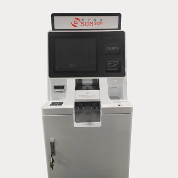เครื่องฝากเงินสดล็อบบี้พร้อมบัตร Dispensing UL 291 SafeBox และการรับรู้ทางชีวภาพ