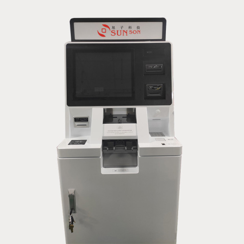 เครื่องฝากเงินสดล็อบบี้พร้อมบัตร Dispensing UL 291 SafeBox และการรับรู้ทางชีวภาพ