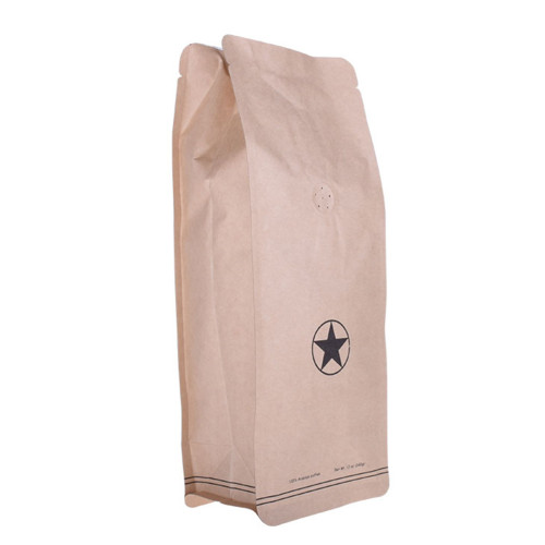 New Style Recycled Flat Bottom Gusset Coffee Bag