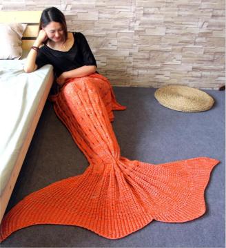 60x160CM Adult mermaid tail blanket knit crotchet