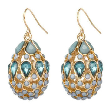 hornet's nest shaped drop earring