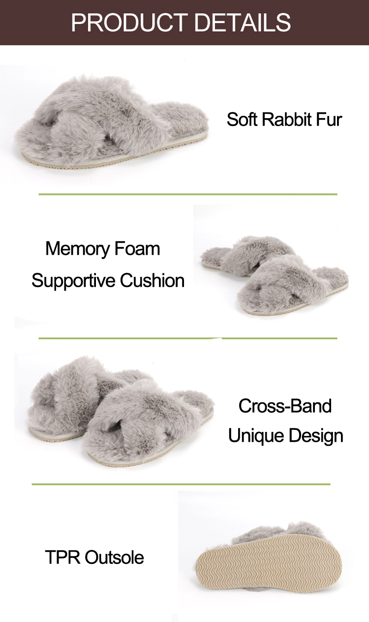 fur slides slippers