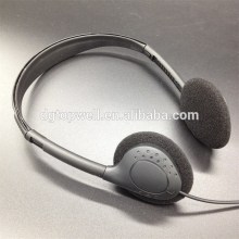 Unique dispoable headphone headset for airline