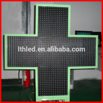 P16 outdoor programmable led pharmacy cross sign, led cross display