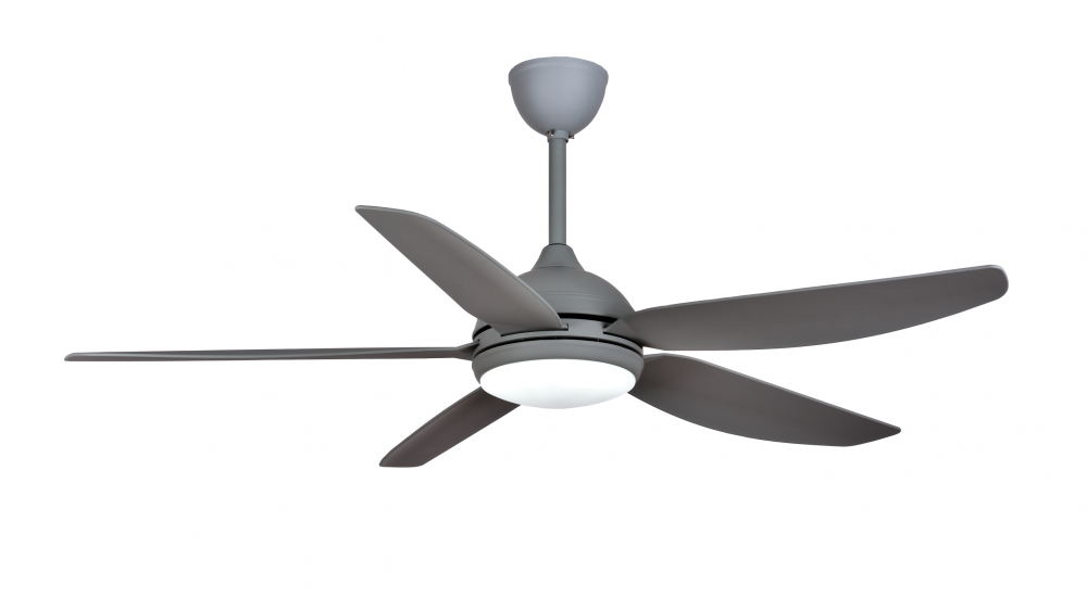 Grey Decorative Ceiling Fan with 5-Blades