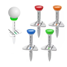 2023 Popular Golf Gift: Custom Logo Printing Plastic Adjustable Height Golf Tees Set with Soft Ball Bracket