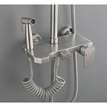 Sanitary ware importers high quanlity brass square head shower set with taps