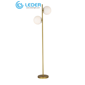 Lampu Lantai Melengkung Logam LEDER