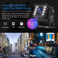 1080P AHD Backup View Camera 12V For Car/Bus/RV/Truck 8pcs White LED Color Night Vision Vehicle Surveillance Security Camera