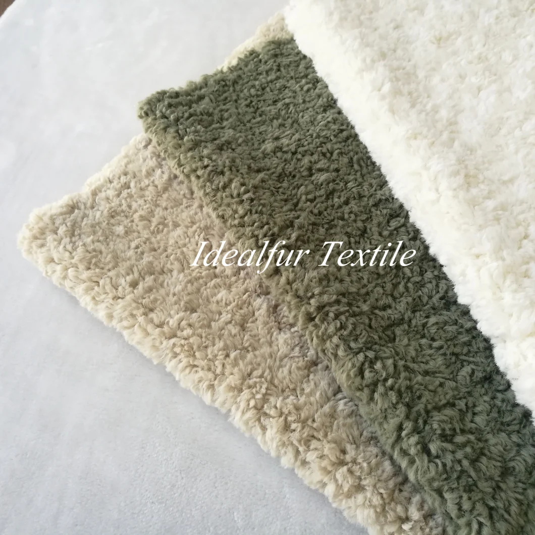 Cream-Colored Imitation Wool Fleece Fake Fur