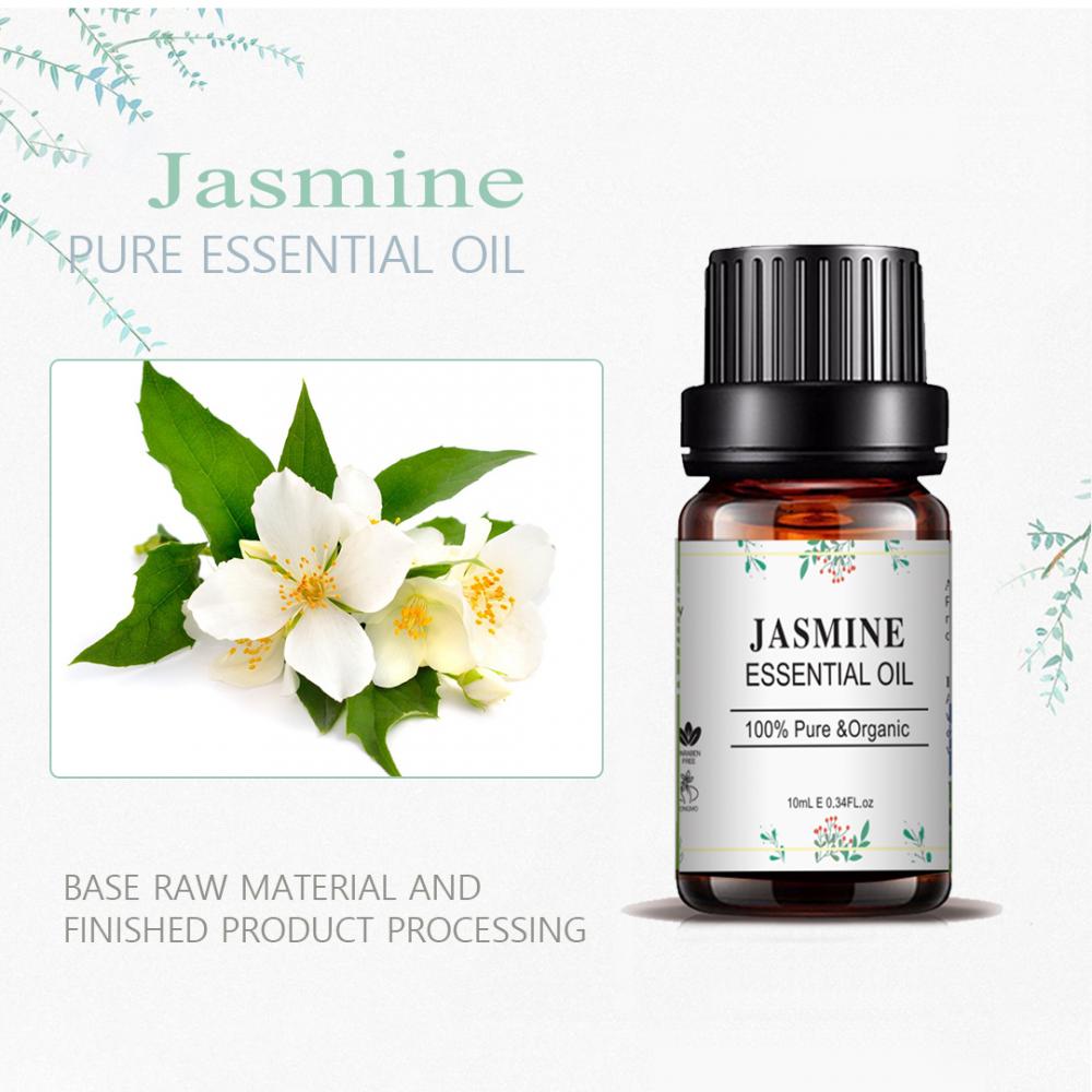 OEM/ODM 10ml Pure Natural Cold Pressed Jasmineエッセンシャルオイル