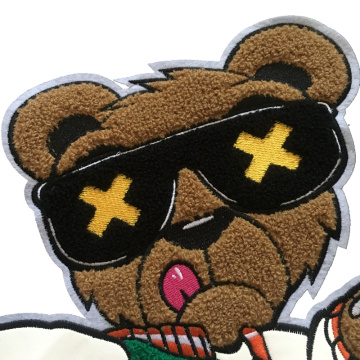 Neuer Braunbär Chenille Stickerei Patch