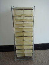 Free Standing Grocery Shoe Display Racks With Iron Non Woven