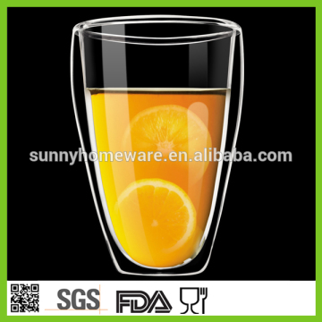 double wall glass products / double layer glass drinking cups mugs / borosilicate glass mugs cups