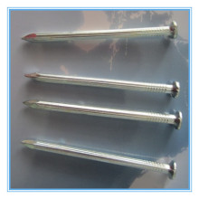 Hardened steel concrete nails with washer