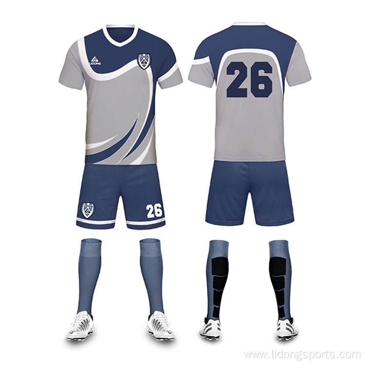 Custom Made Polyester Football Team Uniforms Set