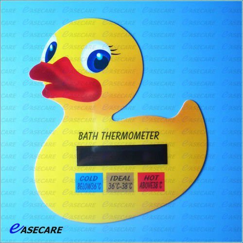 duck bathtub water thermometer card