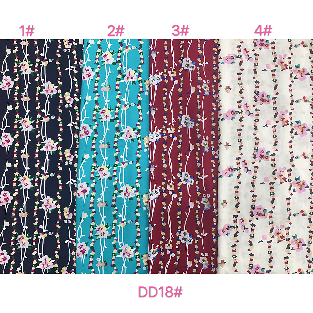 Custom Trending Digital Print Georgette 100 Rayon Fabric for Women Dress