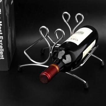 Stainless Steel Metal Double Bottle Wine Rack Holder