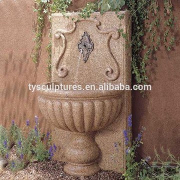 Polishing granite outdoor courtyard decor stone natural water wall fountain