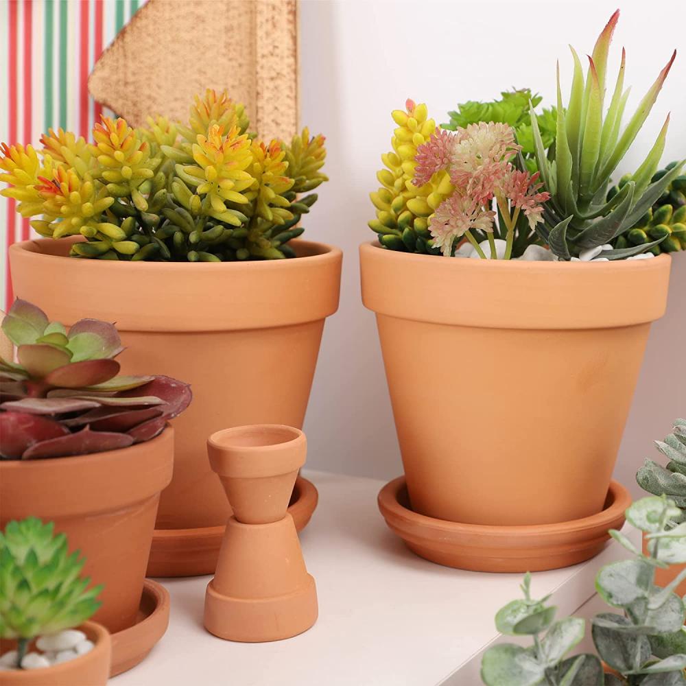 Plantador de cerámica de arcilla de 5 pulgadas Cactus Flower macetas