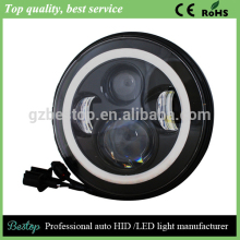 7" motorcycle led headlight daymarker,led headlight with drl angel eye for haley motorcycle