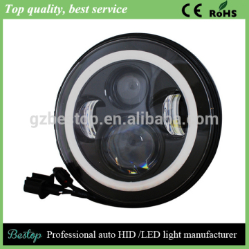 7" motorcycle led headlight daymarker,led headlight with drl angel eye for haley motorcycle