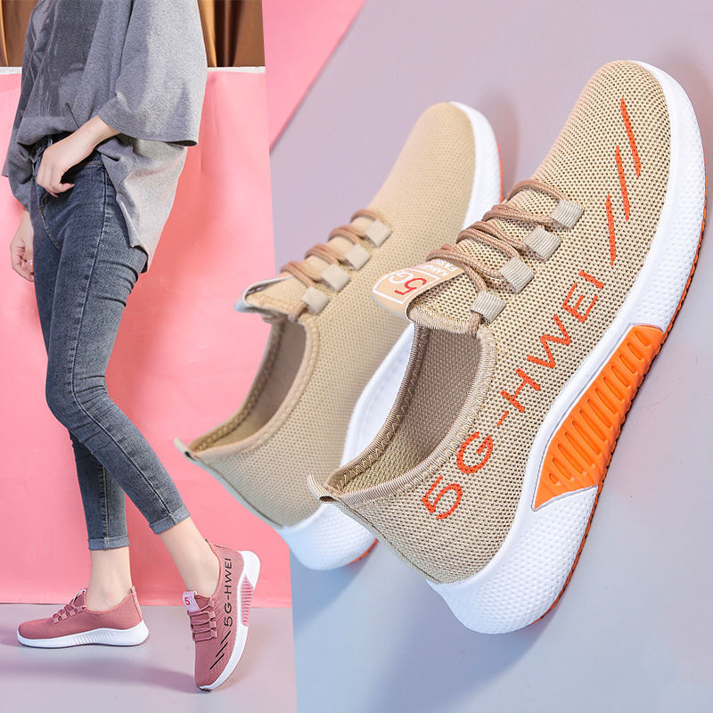 2021 New Fashion High Quality Fashion Comfort Lace-up Women Sneakers Breathable Sport Shoes Female Footwear Running hoes Sports