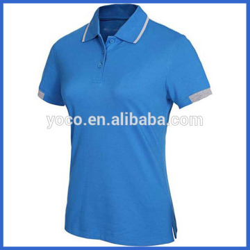 Polyester lady sexy polo shirt