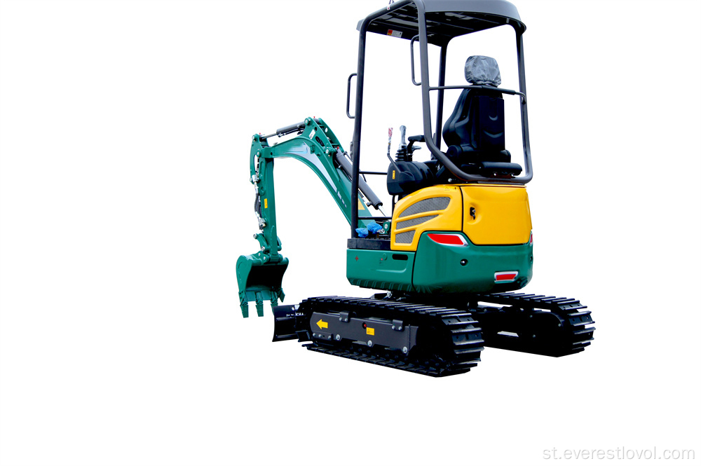 1.8 Ton mini e jang excavator e nang le pina ea rabara