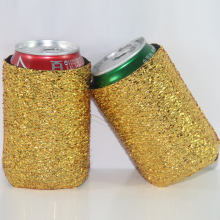 Latest Fashion Golden Neoprene Can Coolers