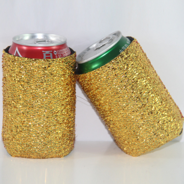 Latest Fashion Golden Neoprene Can Coolers