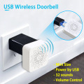 Wireless USB Doorbells with Kinetic Transmitter