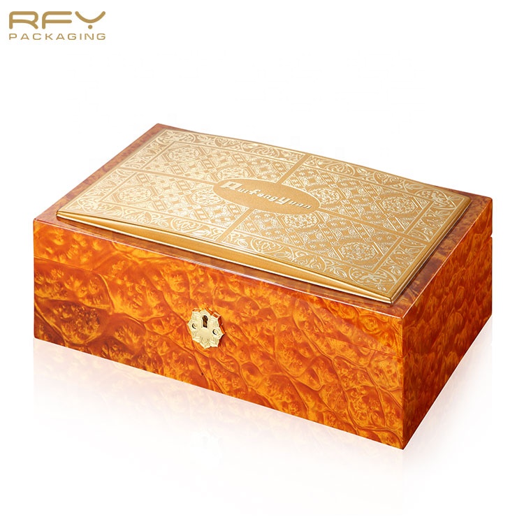 Luxury lacquer perfume insense gift box custom logo essence oil burner wooden boxes