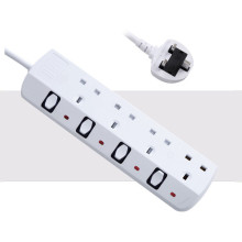 UK 4-Pin Smart Plug with Shutter Safety