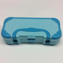 Plastic children three-layer portable pencil box