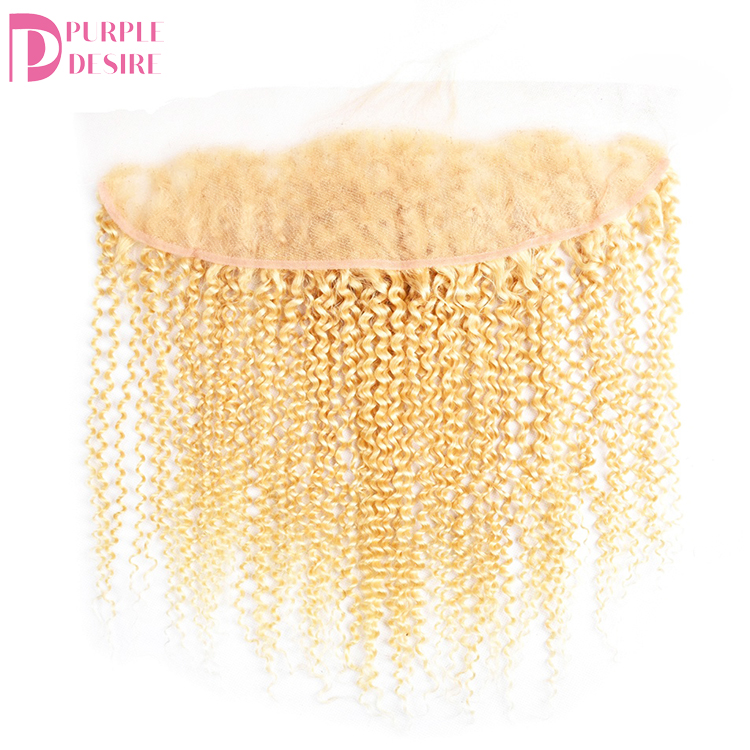 Blonde 613 straight  human hair ear to ear13*4 baby hair lace frontal