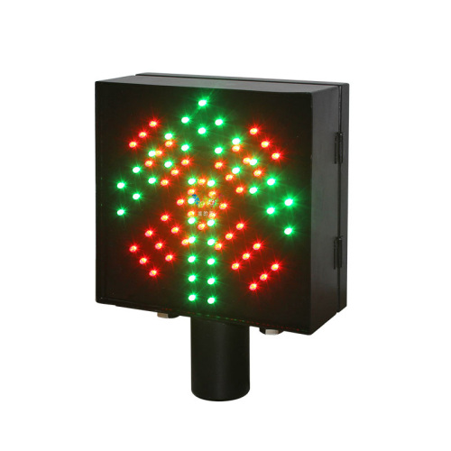 red cross green arrow stop go traffic lights