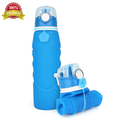 Vente en gros de bouteille d&#39;eau libre de WB03 BPA, fabricant pliable de bouteille d&#39;eau de silicone