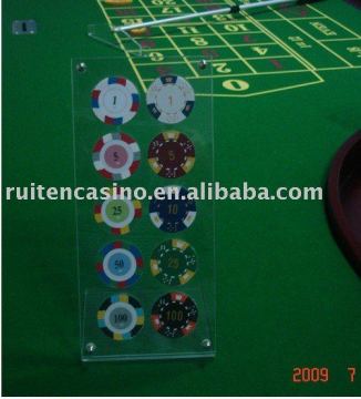 10ct Acrylic Chip Display Rack,gambling chip display rack